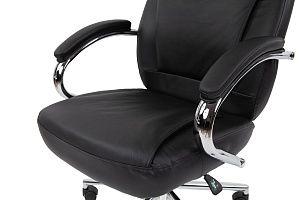 Офисное кресло CHAIRMAN 794, натуральная кожа/экокожа, черный